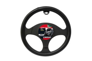 Carpoint Κάλυμμα Τιμονιού Αυτοκινήτου Leather Look Με Διάμετρο 37-39εκ. Από Δερματίνη Μαύρο (2510103)
