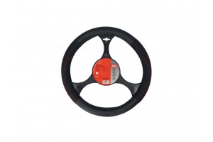 Carpoint Κάλυμμα Τιμονιού Από Δερματίνη (breathable Pu leather) Για Τιμόνια Διαμέτρου 37-39cm Μαύρο (2561507)