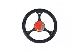 Carpoint Κάλυμμα Τιμονιού Από Δερματίνη (breathable Pu leather) Για Τιμόνια Διαμέτρου 37-39cm Μαύρο (2561509)
