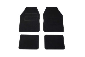 Carpoint Σετ Μπροστινά Και Πίσω Πατάκια 4τμχ Μοκέτα "Malibu" Μαύρα (0320816)