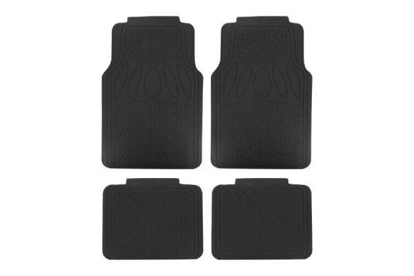 Xl Cover Σετ Μπροστινά Και Πίσω Πατάκια Universal 4τμχ Από Λάστιχο Μαύρα (165301)