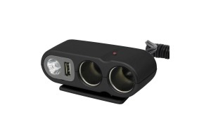 Carpoint Φορτιστής Αυτοκινήτου Αντάπτορας Αναπτήρα Από 12v Σε 2 Θύρες 12v & 1xUSB (0523434)