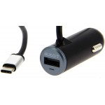 Auto-T Φορτιστής Αυτοκινήτου USB-C Αντάπτορας Αναπτήρα 12/24V 2,4Α Με Θύρα Usb (540319)