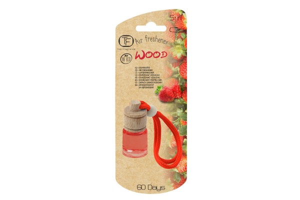 Top Fragrance Κρεμαστό Αρωματικό Υγρό Αυτοκινήτου Wood Strawberry 5ml (009383)