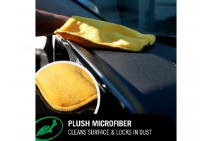 Turtle Wax Πανί-Γάντι Μικροϊνών Καθαρισμού Για Εσωτερικά Πλαστικά - Ταμπλό Αυτοκινήτου Κίτρινο 22x17cm (1831238)