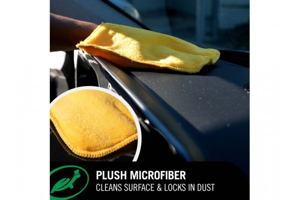 Turtle Wax Πανί-Γάντι Μικροϊνών Καθαρισμού Για Εσωτερικά Πλαστικά - Ταμπλό Αυτοκινήτου Κίτρινο 22x17cm (1831238)
