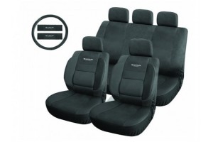 Καλυμματα Σετ Δερματινη Safari 9ΤΕΜ Μαυρο