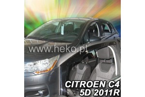 Heko Σετ Ανεμοθραύστες Μπροστινοί για Citroen C4 II 5D 2010 2τμχ