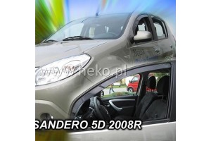Heko Σετ Ανεμοθραύστες Μπροστινοί για Dacia Sandero Stepway I 5D 2008-2012 2τμχ