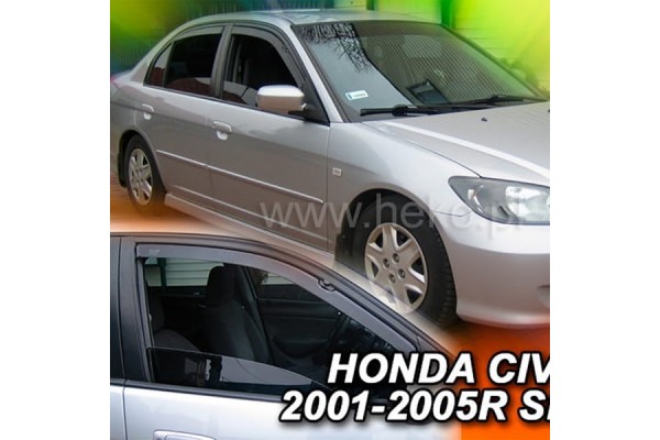 Heko Σετ Ανεμοθραύστες Μπροστινοί για Honda Civic VII 2001-2005 2τμχ