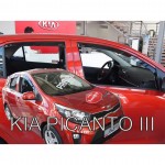 Heko Σετ Ανεμοθραύστες Μπροστινοί και Πίσω για Kia Picanto III 5D 2017 4τμχ
