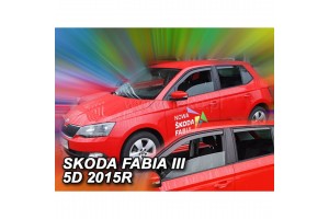 Skoda Fabia Iii 5D 2014> Htb Σετ Ανεμοθραυστες Αυτοκινητου Απο Ευκαμπτο Φιμε Πλαστικο Heko - 4 ΤΕΜ.