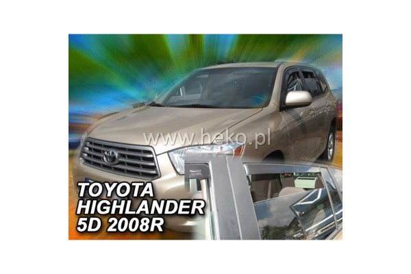 Heko Σετ Ανεμοθραύστες Μπροστινοί και Πίσω για Toyota Highlander (USA) (2007+) 4τμχ