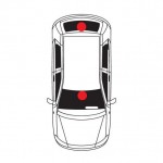Lampa Κεραία Αυτοκινήτου Εσωτερική Αυτοκόλλητη για Ραδιόφωνο με Ενισχυτή
