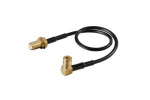 Lampa Καλώδιο Κεραίας WiFi SMA female - SMA female 0.19m Μαύρο (L4030.5)