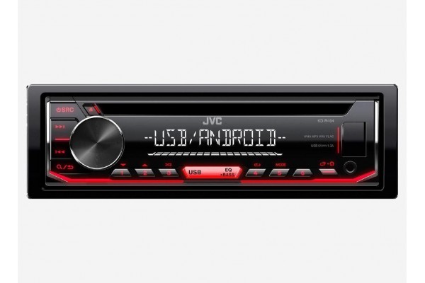 Jvc Radio CD MP3 Usb Aux Κοκκινο Φωτισμο Συμβατο Με Android