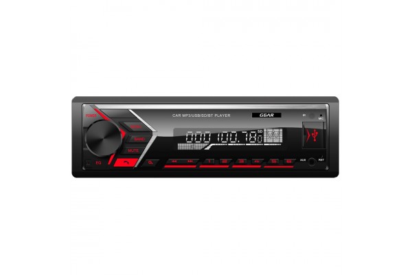 Ραδιο FM/USB/SD/MP3/BLUETHOOTH 4x45W Gear Με Remote Control (ΚΟΚΚΙΝΟΣ ΦΩΤΙΣΜΟΣ)