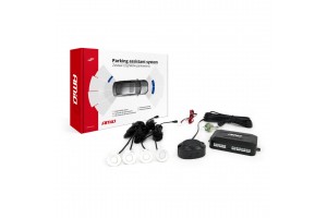 AMiO Σύστημα Παρκαρίσματος 4 Αισθητήρων Λευκό με Buzzer