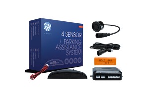 Συστημα Παρκαρισματος 9-15 V Με 4 Διαιρουμενους Αισθητηρες (ΜΑΥΡΟ) 21,5mm Και Οθονη M-TECH