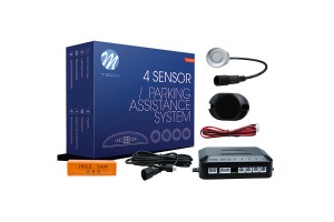 Συστημα Παρκαρισματος 9-15 V Με 4 Διαιρουμενους Αισθητηρες (ΑΣΗΜΙ) 21,5mm Και Buzzer (MONO HXOΣ) M-TECH