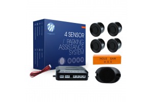 Συστημα Παρκαρισματος 9-15V Με 4 Αισθητηρες (ΜΑΥΡΟ) 21,5mm Και Buzzer (MONO HXOΣ) M-TECH