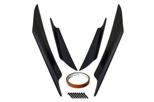 Διακοσμητικα Φτερα Spoiler Προφυλακτηρα Μαυρα Canards 2ΤΕΜ.