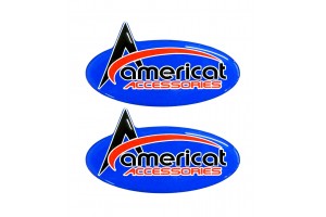 Americat Αυτοκόλλητα Αυτοκινήτου σε Μπλε Χρώμα 2τμχ