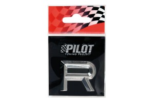 Lampa Αυτοκόλλητο Γράμμα Αυτοκινήτου Χρωμίου 3D "R" 2.6cm