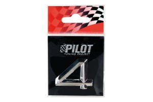 Αυτοκολλητο Γραμμα 3D "4" ΤΥΡΕ-2 26mm