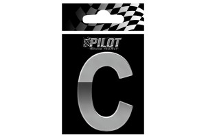 Lampa 3D "C" Type 4 Αυτοκόλλητο Γράμμα Αυτοκινήτου Χρωμίου 7cm