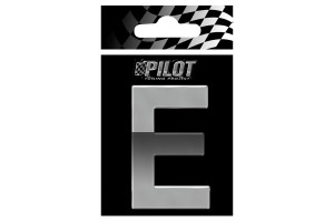 Lampa 3D "E" Type 4 Αυτοκόλλητο Γράμμα Αυτοκινήτου Χρωμίου 7cm