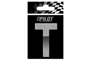 Lampa 3D "T" Type 4 Αυτοκόλλητο Γράμμα Αυτοκινήτου Χρωμίου 7cm