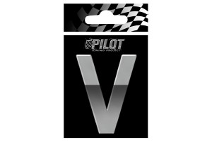 Αυτοκολλητο Γραμμα 3D "V" ΤΥΡΕ-4 70mm