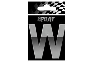 Αυτοκολλητο Γραμμα 3D "W" ΤΥΡΕ-4 70mm