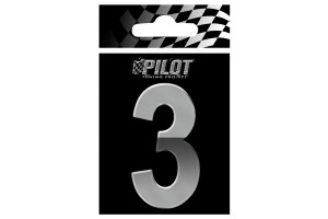 Αυτοκολλητο Γραμμα 3D "3" ΤΥΡΕ-4 70mm