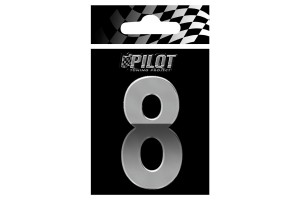 Αυτοκολλητο Γραμμα 3D "8" ΤΥΡΕ-4 70mm