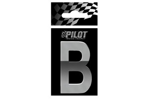 Lampa Αυτοκόλλητο Γράμμα Αυτοκινήτου Χρωμίου 3D "B" 5.6cm