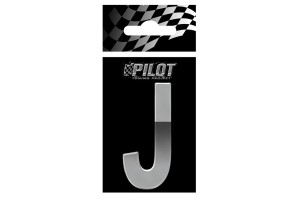 Lampa Αυτοκόλλητο Γράμμα Αυτοκινήτου Χρωμίου 3D "J" 5.6cm