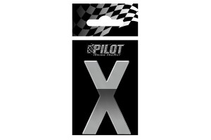 Lampa Αυτοκόλλητο Γράμμα Αυτοκινήτου Χρωμίου "Χ"