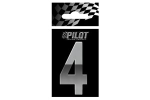 Αυτοκολλητο Γραμμα 3D "4" ΤΥΡΕ-5 56mm