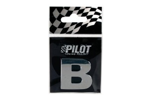 Lampa Αυτοκόλλητο Γράμμα Αυτοκινήτου Χρωμίου 3D "B" 2.8cm