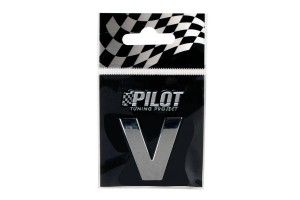 Αυτοκολλητο Γραμμα 3D "V" ΤΥΡΕ-3 28mm