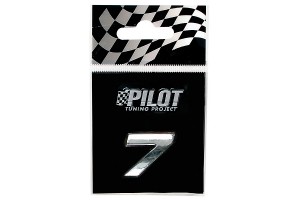 Lampa Αυτοκόλλητος Αριθμός Αυτοκινήτου Χρωμίου 3D "7" 1.8cm