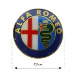 Race Axion Αυτοκόλλητα Σήματα Alfa Romeo 7.2cm για Ζάντες Αυτοκινήτου σε Μπλε Χρώμα 4τμχ