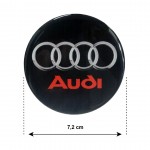 Race Axion Αυτοκόλλητα Σήματα Χρωμίου Audi 7.2cm για Ζάντες Αυτοκινήτου 4τμχ