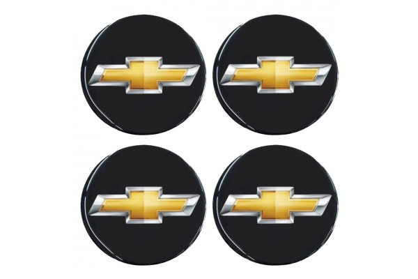 Race Axion Αυτοκόλλητα Σήματα Chevrolet 7.2cm για Ζάντες Αυτοκινήτου σε Μαύρο Χρώμα 4τμχ