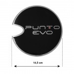 Race Axion Αυτοκόλλητο Σήμα Fiat Punto Evo 5D 2009 για Τάπα Βενζίνης Αυτοκινήτου σε Μαύρο Χρώμα