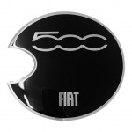 Race Axion Αυτοκόλλητο Σήμα Fiat 500 2009-2015 για Τάπα Βενζίνης Αυτοκινήτου σε Μαύρο Χρώμα