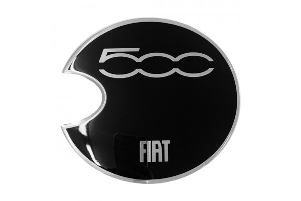 Race Axion Αυτοκόλλητο Σήμα Fiat 500 2009-2015 για Τάπα Βενζίνης Αυτοκινήτου σε Μαύρο Χρώμα