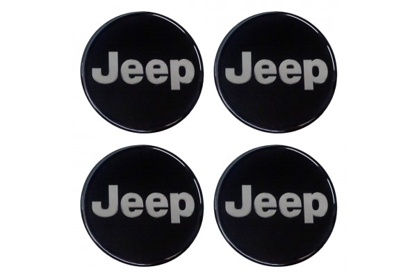 Race Axion Αυτοκόλλητα Σήματα Jeep 7.2cm για Ζάντες Αυτοκινήτου σε Μαύρο Χρώμα 4τμχ